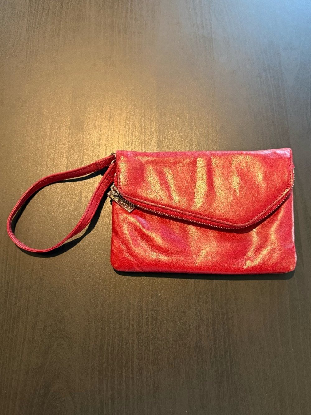 HOBO Red Leather Wristlet